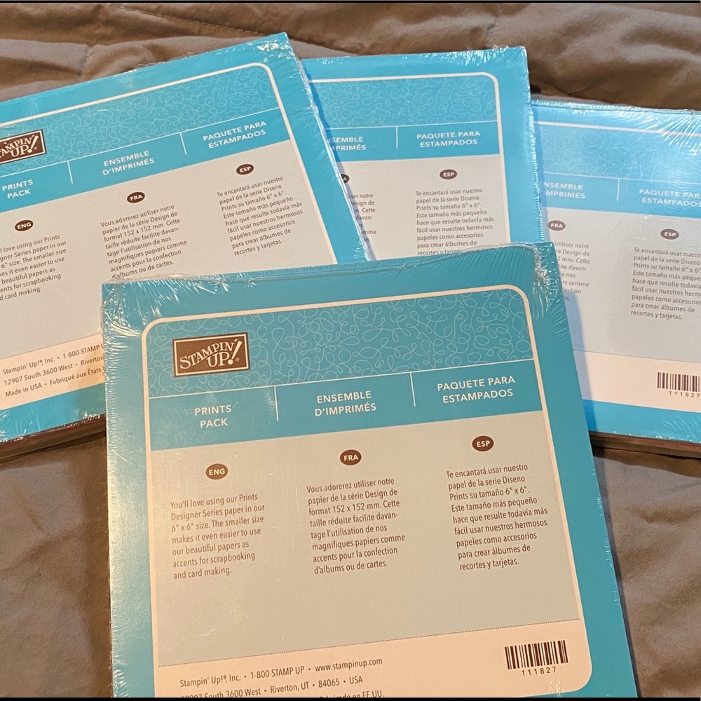 Brand new 4 pads of Stampin up printed pap…